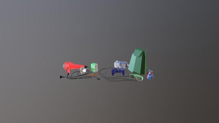 10 Objects In The Room 3D Model