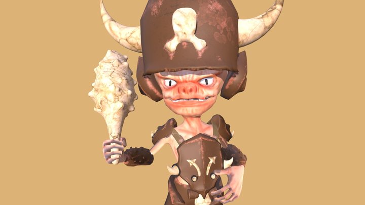 Goblin Warrior 3D Model