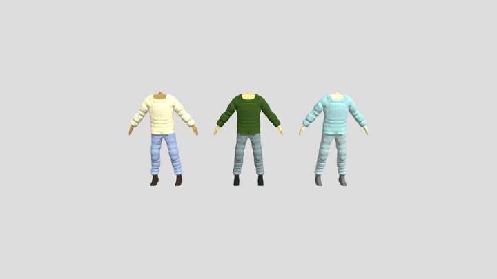 Non-rigged Character 3D Model