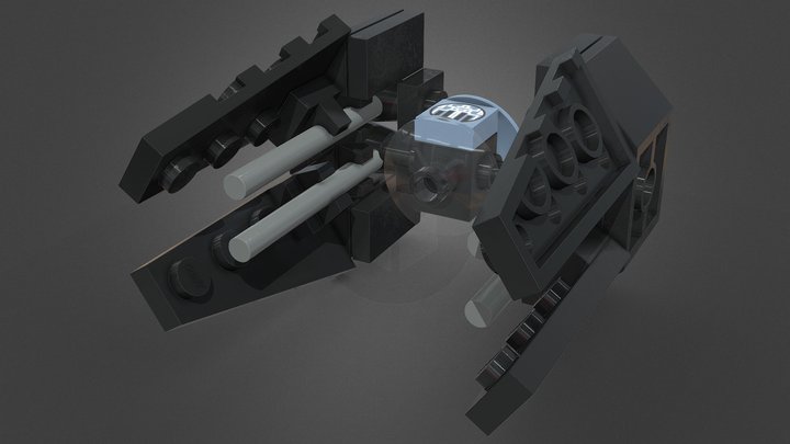 Lego Tie Interceptor 3D Model
