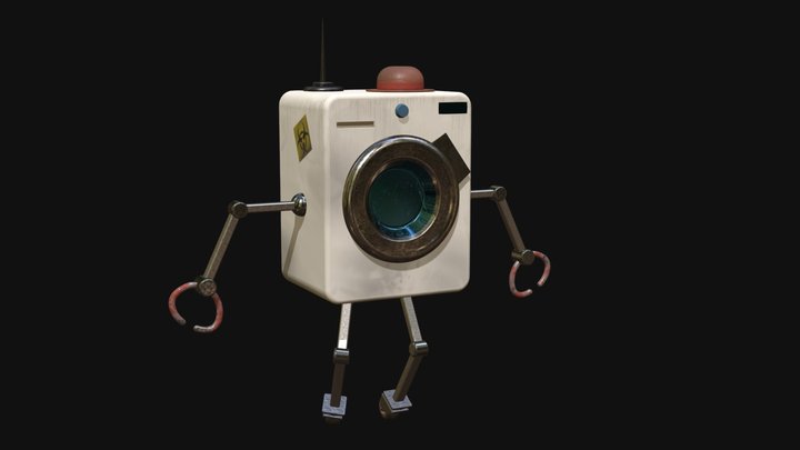 Robot washing machine 3D Model