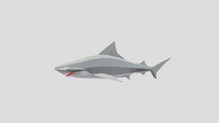 3D model Great White Shark - Game Ready VR / AR / low-poly rigged animated