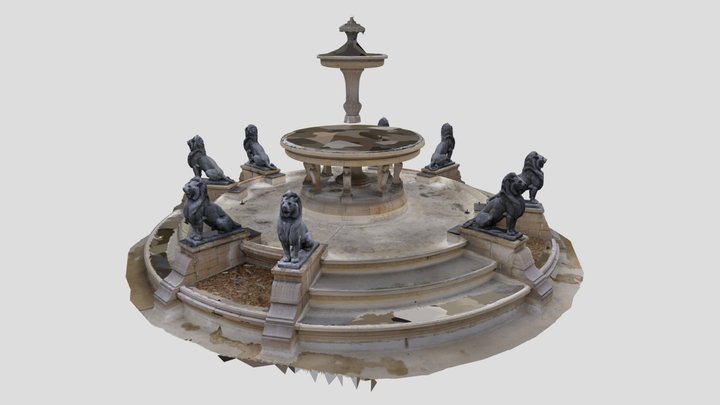 Fontaine aux lions 3D Model