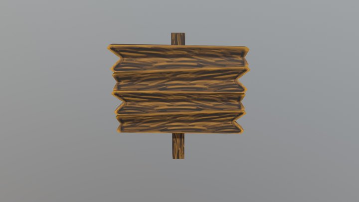 Wooden Board 3D Model