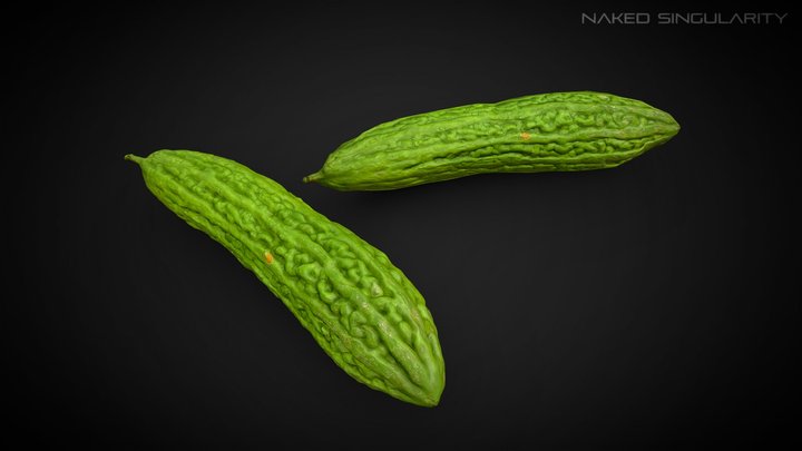 3D Scan fruit - Bitter melon photogrammetry 4K 3D Model