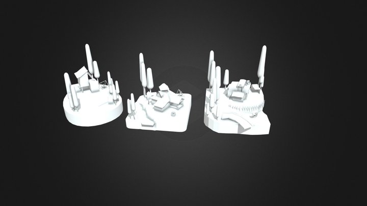 Forest Loner - Diorama and house blockout 3D Model