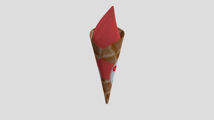 Pomegranate Ice Cream 3D Model