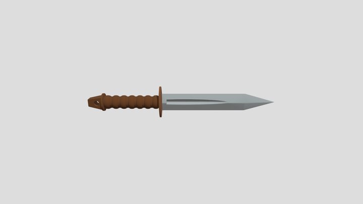 Medieval Low-Poly Dagger – Kostenloses 3D-Modell STL
