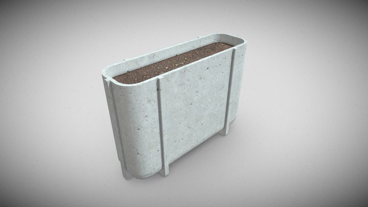 Lachen Beton - Кашпо 1000x300 3D Model