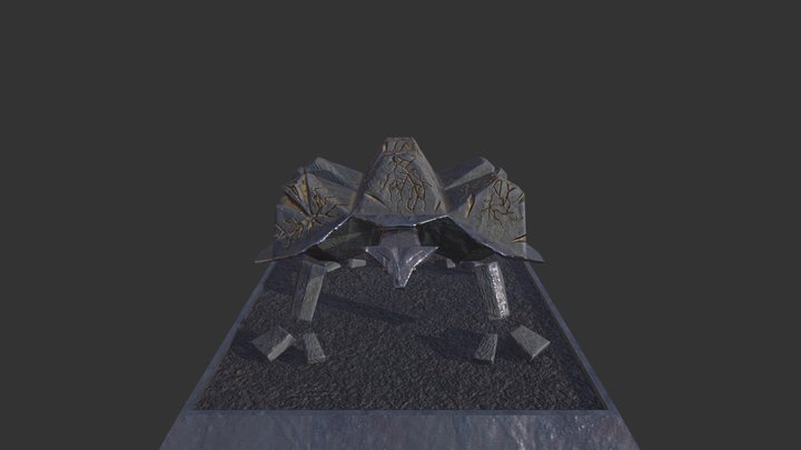 Rock Turtle (Textured) 3D Model