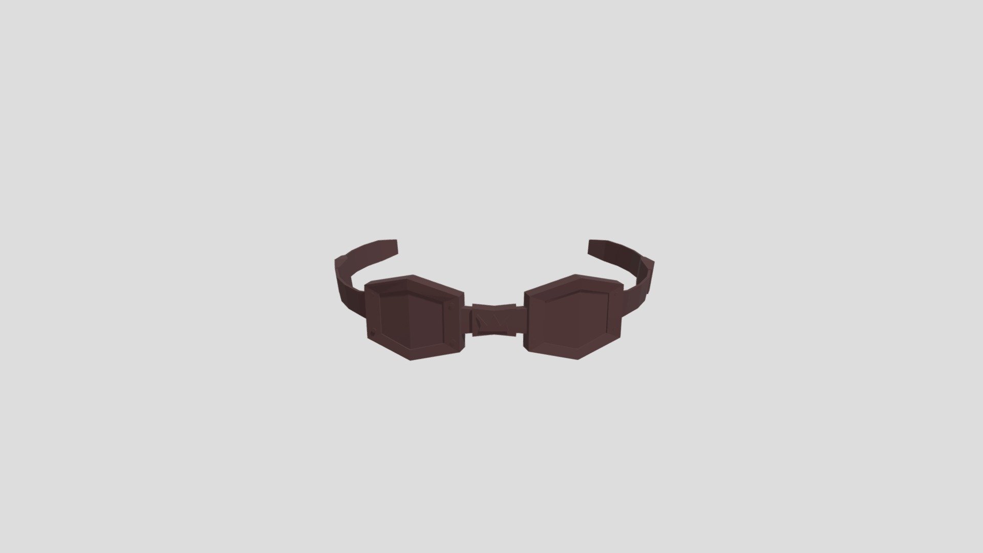 Steampunk goggles low poly