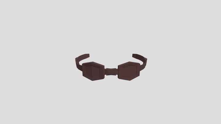 Steampunk goggles low poly 3D Model