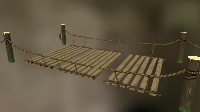 Modular Rope Bridge 3D Model