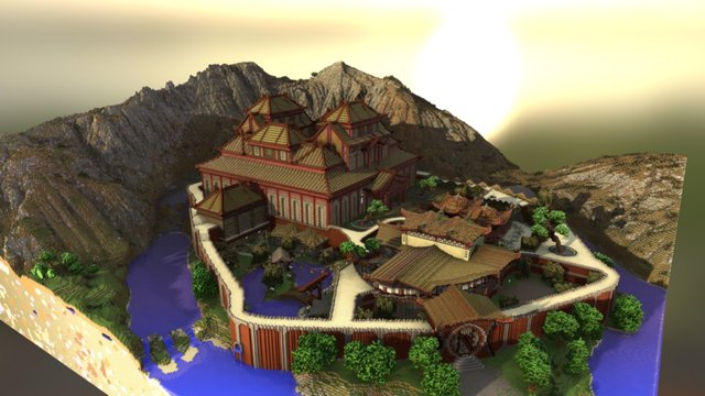 Ninja w/ Mountains 3D Model