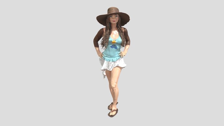 beach girl 3D Model