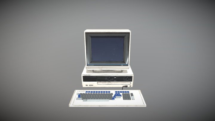 Sharp Computer 3D Model