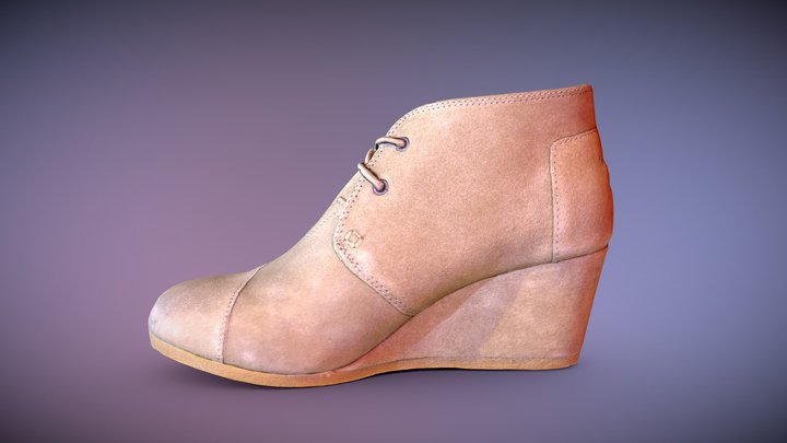 Tom's Desert Wedge Woman's Shoe 3D Model