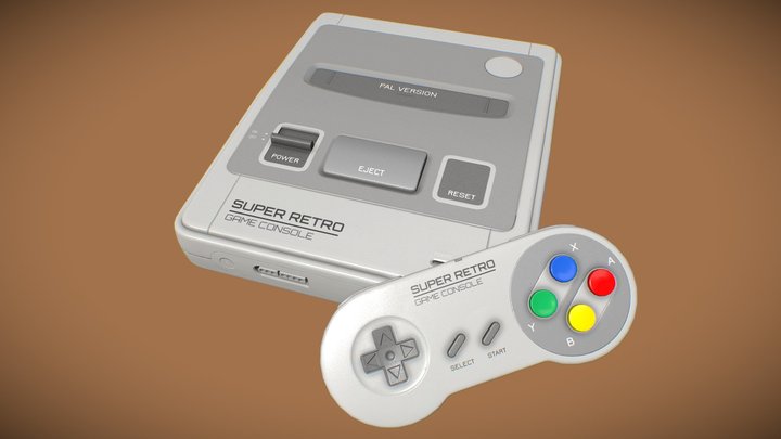 Super Retro Game Console 3D Model