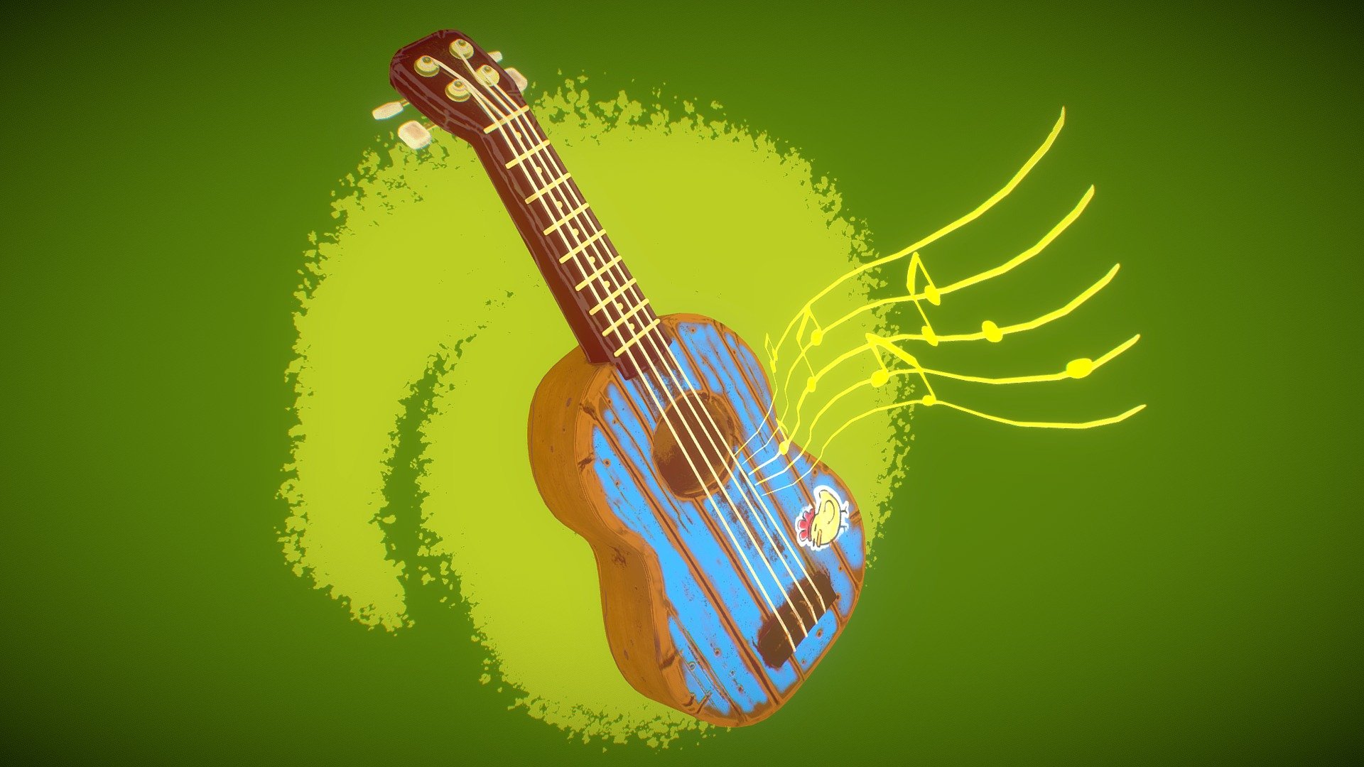 Ukulele fun 3D model by brenda.exe [d6734fe] Sketchfab