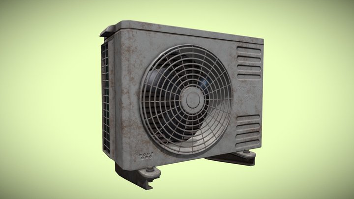 Used and dirty air conditioning system 3D Model