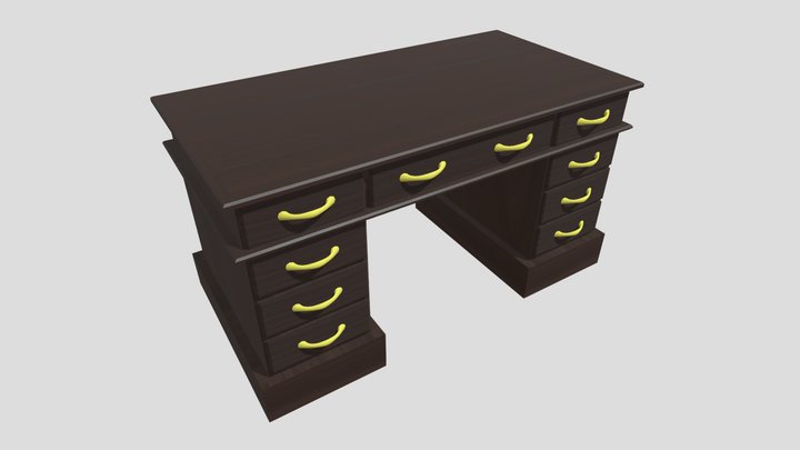 Old Desk 3D Model