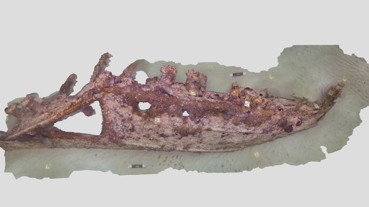 Valbanera Shipwreck - Stern 3D Model