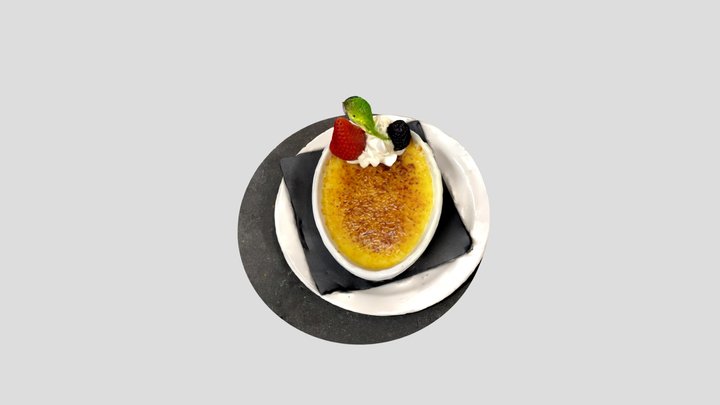 desert cream brûlée 3D Model