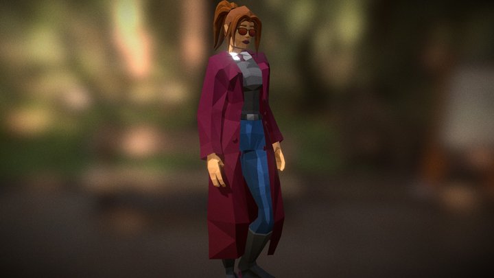 Mujer detective 3D Model