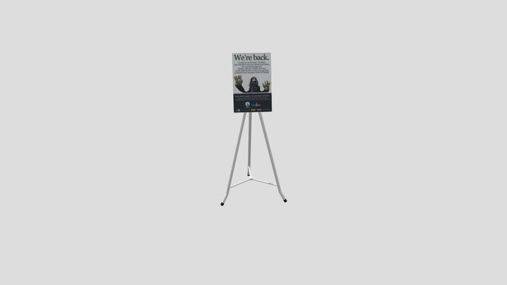 Rolling Giant We're Back Poster Stand 3D Model