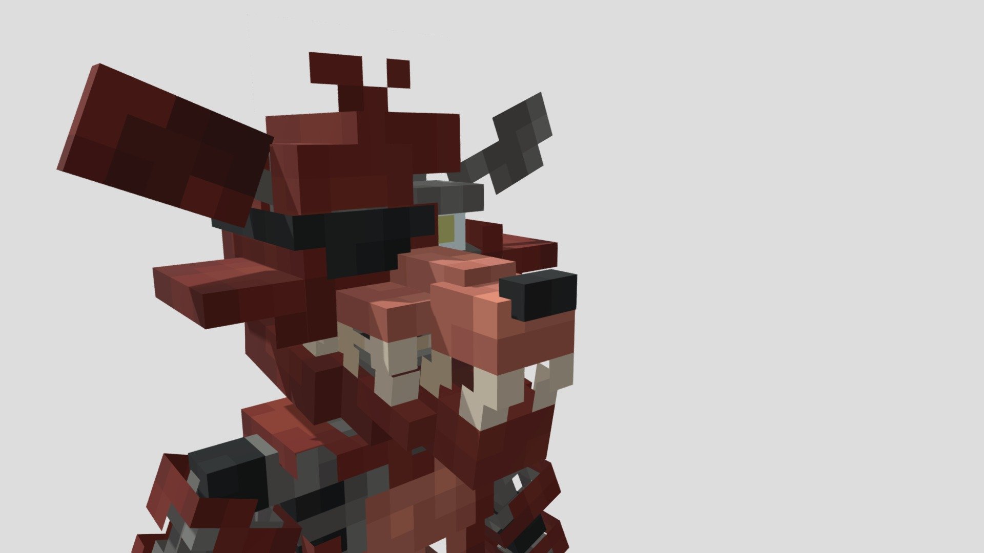 FNAF2 Withered Foxy (Updated) Minecraft Skin