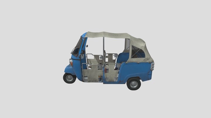 Tuk Tuk Piaggio Ape Calessino 200 3D Model