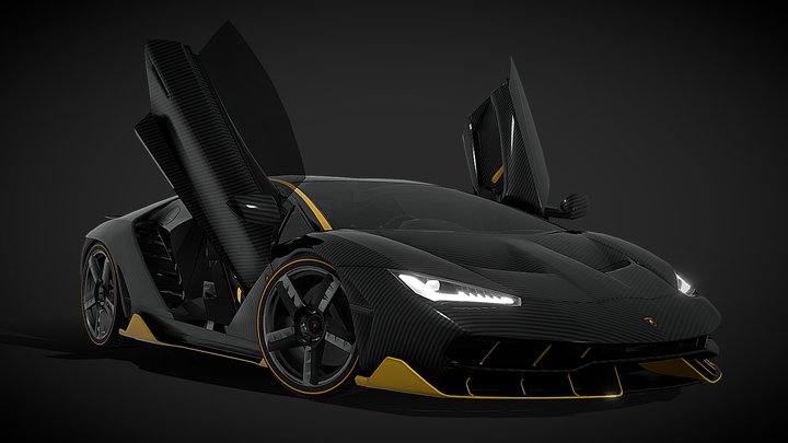 Lamborghini Centenario LP-770 Interior SDC 3D Model