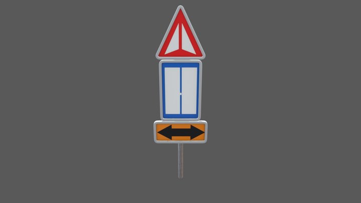 Traffic sign 3D Model