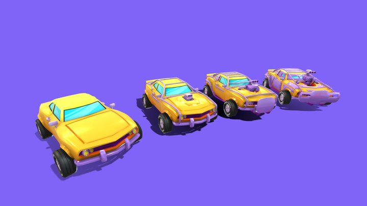 Muscle Car - All Armor 3D Model