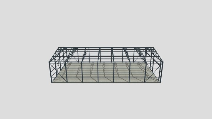 Ангар 21х12 3D Model