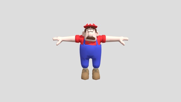 Mario In Wallace And Gromit 3D Model