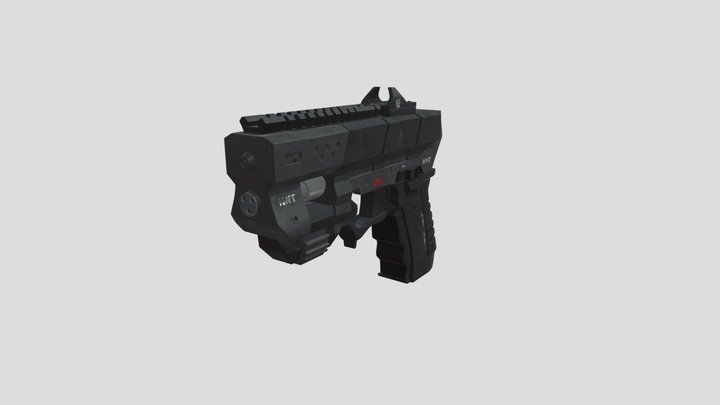 Sci-Fi Handarm Pistol 3D Model