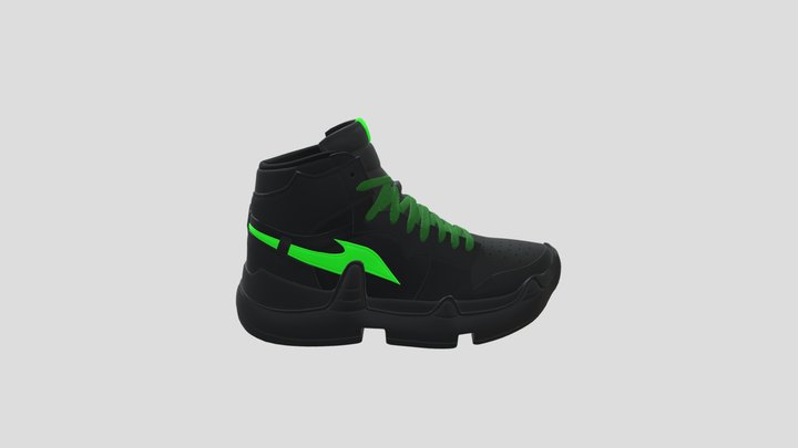 RTFKT-Neon Shoe (Black) 3D Model