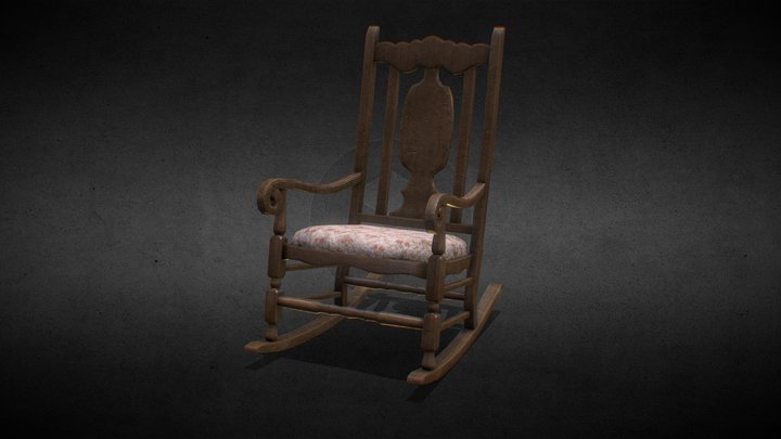 Antique rocking chair 3D Model
