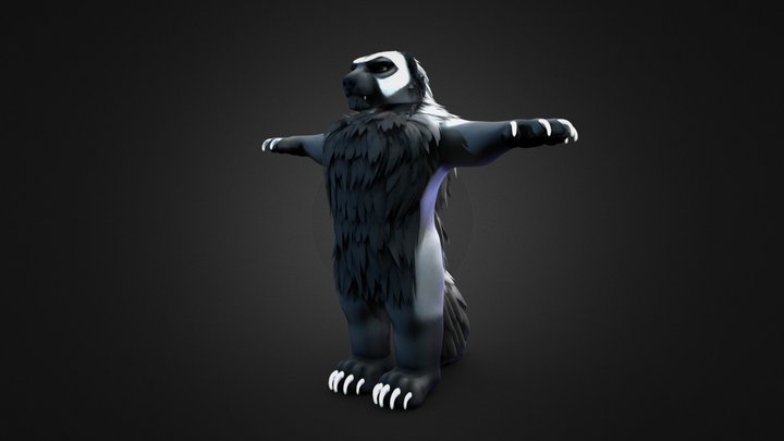 Character Design in T Pose 3D Model