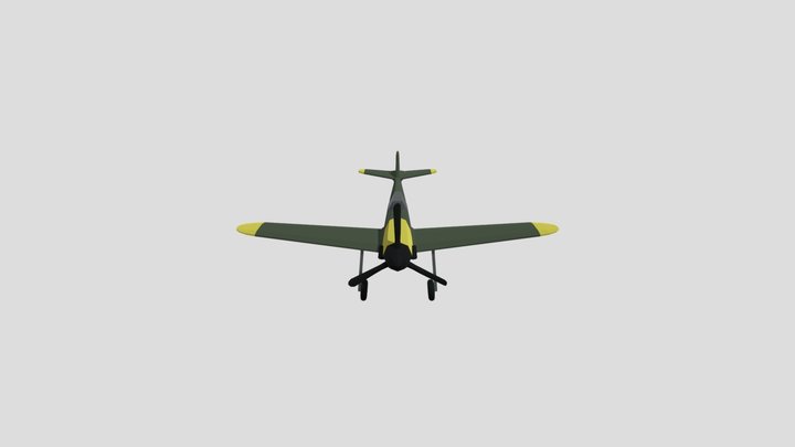 Low Poly Messerschmitt BF-109 3D Model