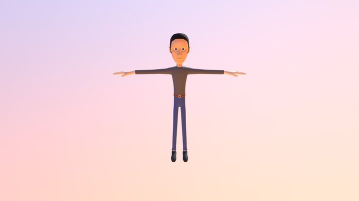 Cartoon Guy 3D Model
