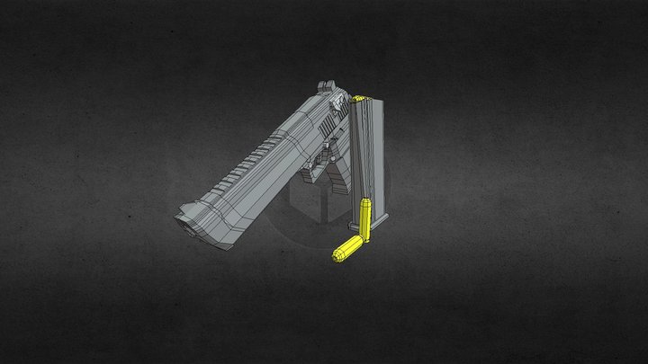 Desert Eagle (Low Poly) 3D Model