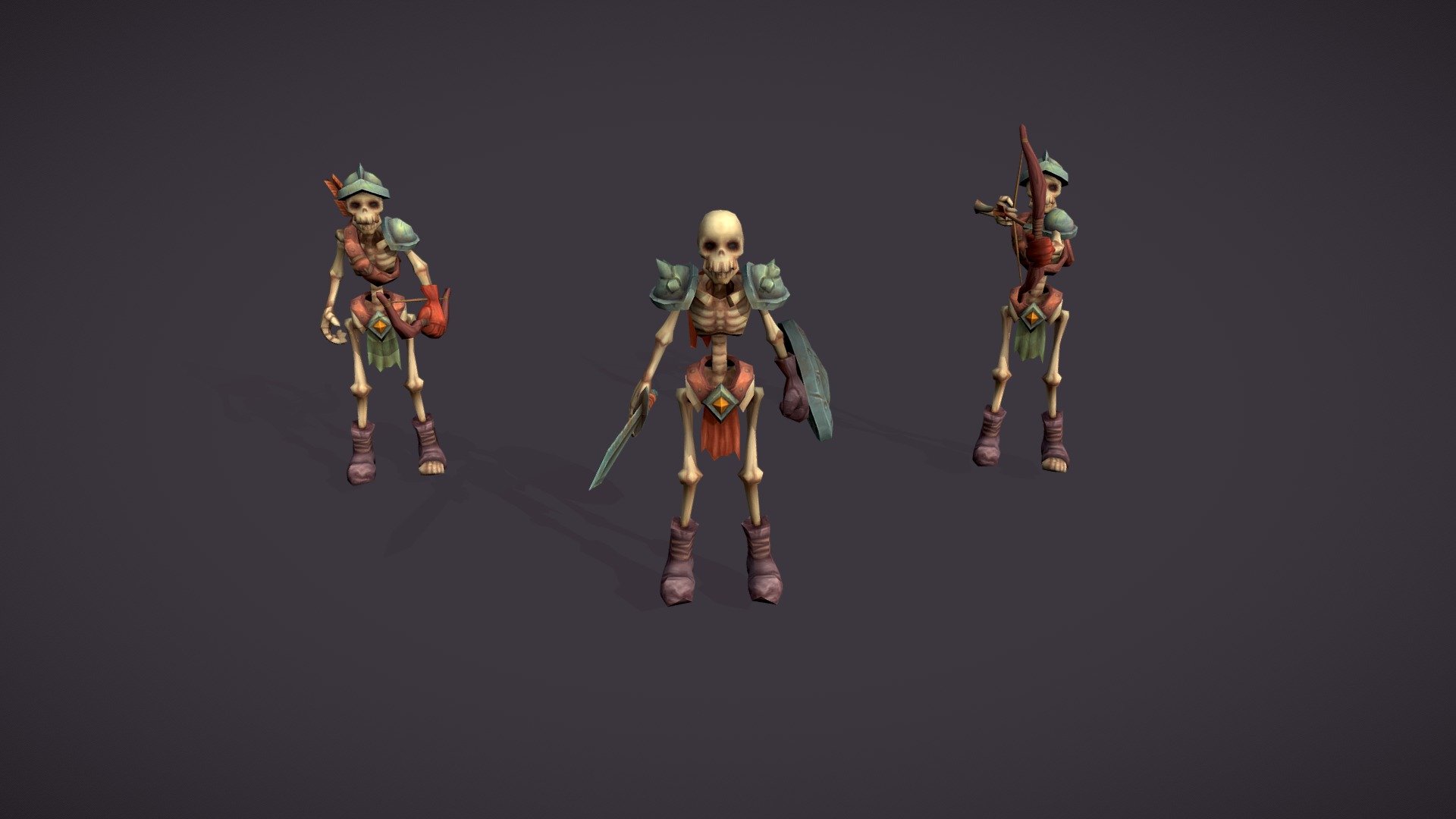 Skeletons - 3D model by cattleya [d686fa0] - Sketchfab