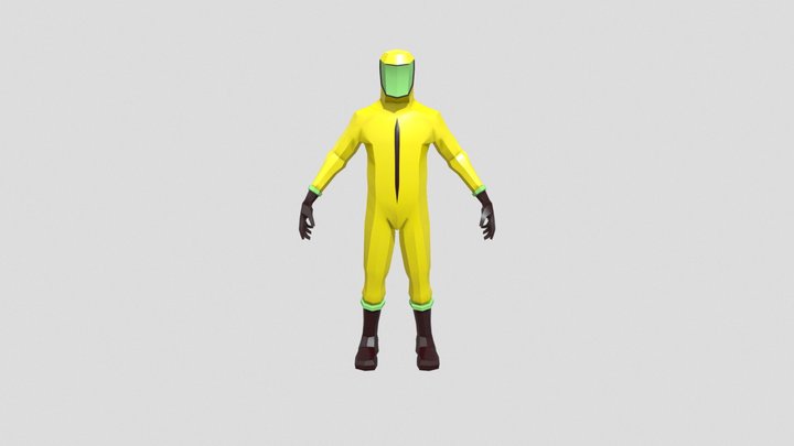 man in chemical protection 3D Model