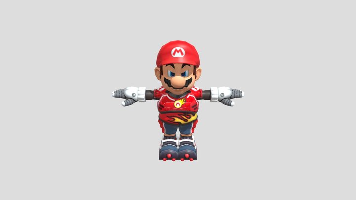 Wii - Mario Strikers Charged - Mario 3D Model
