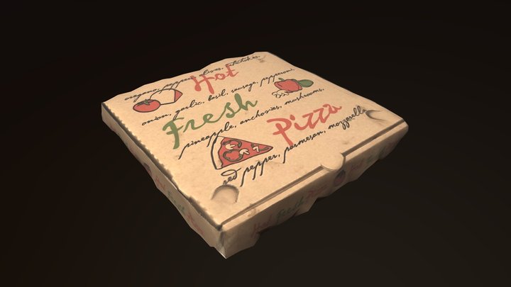 Pizza Box (Raw photogrammetry scan) – Modèle 3D gratuit STL