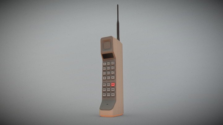 Old Cell Phone (Brick Phone) 3D Model