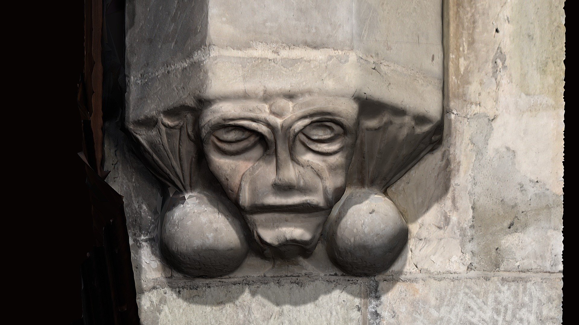 Grotesque corbel north, Witchampton, Dorset