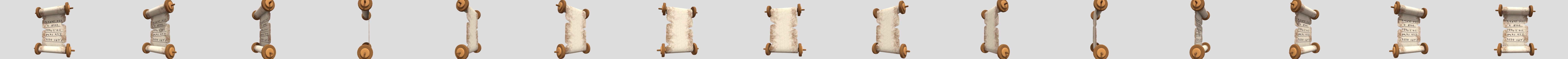 Game Assets: Scroll 3D Model